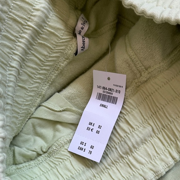 Abercrombie high waist lime wide leg sweat pants - Picture 6 of 7